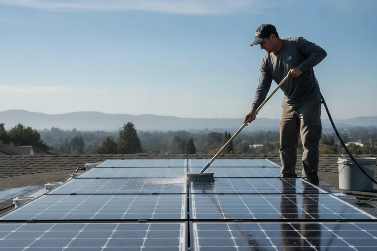 Solar Panel Cleaning in Dimond District, Oakland CA